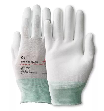 061606941E Honeywell Safety Camapur Comfort White Polyamide Abrasion Resistant, Tear Resistant Work Gloves, Size 6, Polyurethane