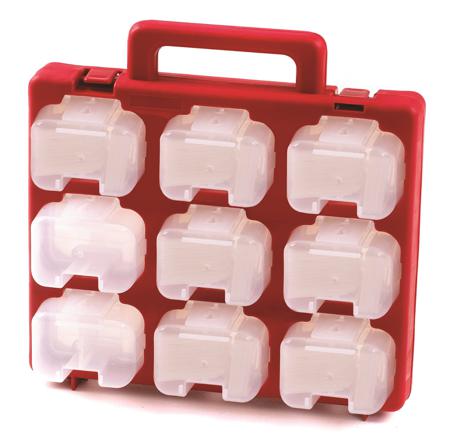 259-5123 RS PRO 18 Cell Red, White Plastic Compartment Box, 330mm x 330mm x 130mm