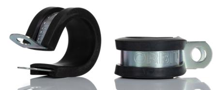 253-8539 RS PRO 20mm Black, Mild Steel P Clip