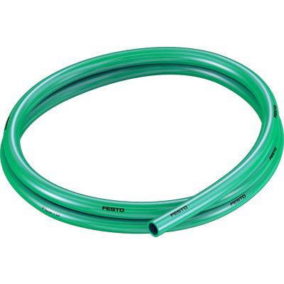 PUN-V0-10X1-5-GN Festo PUN TPE, Flexible Tubing, 7mm ID, 10mm OD, Green