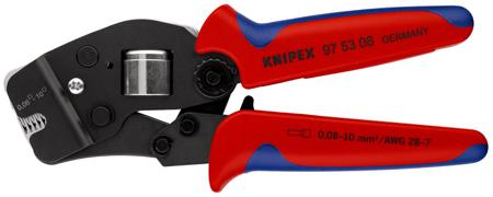 97 53 08 Knipex Hand Ratcheting Crimp Tool for Wire Ferrules, 0.08 → 10mm² Wire