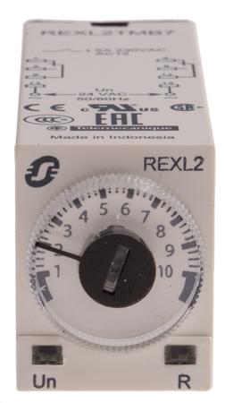 REXL2TMB7 Schneider Electric Harmony Time Series Plug In Timer Relay, 24V ac, 2-Contact, 0.1 s → 100h