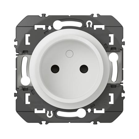 600334 Legrand 6003 White Plug Socket, 2 Poles, Indoor Use