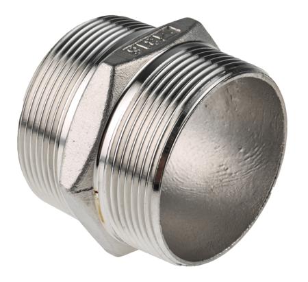 499-3192 RS Pro Stainless Steel Hexagon Hexagon Nipple 2in R(T) Male x 2in R(T) Male 2.15in