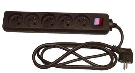 296-264 RS PRO 4m 5 Socket Type E - French Extension Lead, 250 V