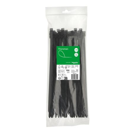 IMT46421 Schneider Electric Cable Tie, , 300mm x 7.6 mm, Black Nylon, Pk-1