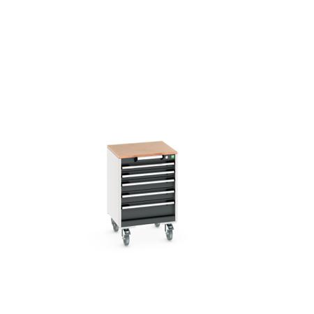 40402135-19V Bott, 5 Drawer Sheet Steel Floor Standing Storage Cabinet, 525 X 525 X 790mm