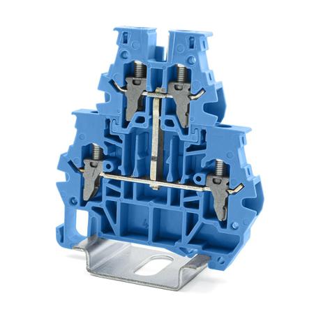 262-4382 RS PRO Blue Disconnect Terminal Block, 4mm², 1-Level, Clamp Termination