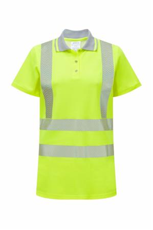 LFE973-NB-18 PULSAR LFE950 Yellow Women Hi Vis Polo Shirt, 18in