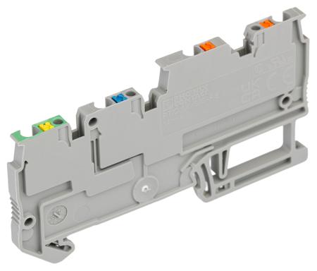 3244449 Phoenix Contact  PTIO 1.5/S/3-PE Series Grey, 1.5mm², Triple-Level, Push In Termination