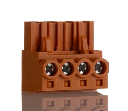 1943600000 Weidmuller, 5.08mm Pitch, BL, 4 Way, Right Angle, Pluggable Terminal Block, Plug, Through Hole, Screw Termination,