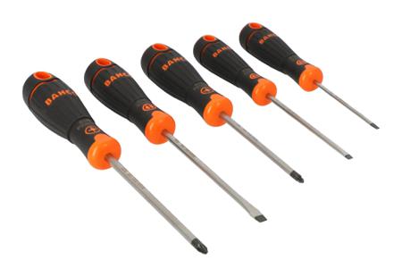B219.015 Bahco  Pozidriv; Slotted Screwdriver Set, 5-Piece
