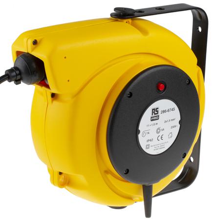 286-6745 RS PRO 11m 0 Socket Cable Reel Cassette Reel, 230 V