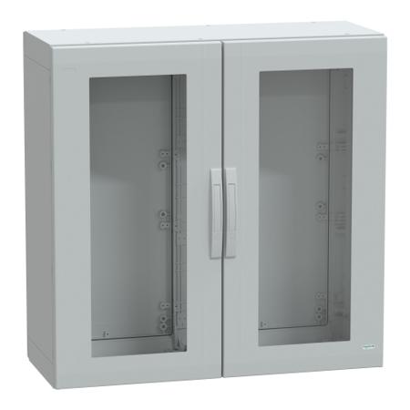 NSYPLA10104TG Schneider Electric NSYPLA, Double Door Floor Standing Enclosure, 1000 x 1000 x 420mm, IP65