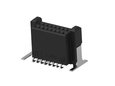 454925-E ERNI ERNI MicroCon Series Vertical Surface Mount PCB Socket, 16-Contact, 2-Row, 0.8mm Pitch, Surface Mount Termination