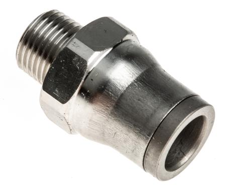 3805-08-10 Legris Pneumatic Straight Threaded-to-Tube Adapter, R 1/8 Male, Push In 8 mm