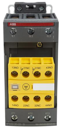 1SBL367082R1322--AFS52-30-22-13 ABB Jokab AFS 3 Pole Safety Contactor - 100 A, 100 → 250 V dc, 100 → 250 V @ 50/60 Hz Coil, 3NO