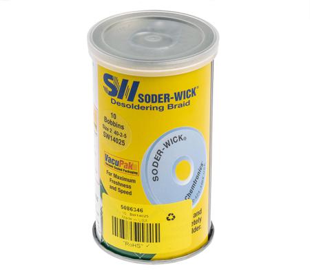 SW14025 Chemtronics 1.5m Lead Free Desoldering Braid, Width 1.5mm