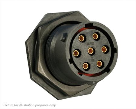 UTS7147SSCR Souriau Sunbank by Eaton Circular Connector, 7 Contacts, Panel, Standard Connector, Plug, Female, IP68, IP69K, UTS