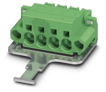 1704071 Phoenix Contact, 7.62mm Pitch, SPC 5/ 4-STF-SH-7.62, 4 Way, Pluggable Terminal Block, Plug, Spring Cage Termination,