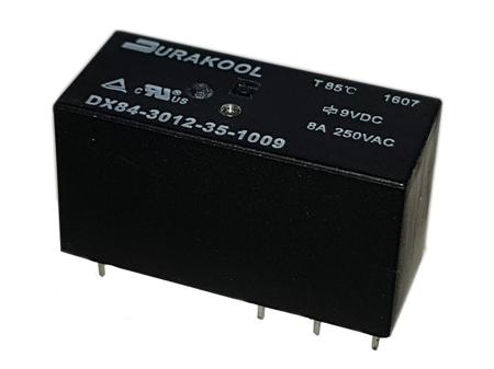DX84-2012-35-1012 Durakool PCB Mount Power Relay, 12V dc Coil, 100mA Switching Current, DPDT-2C/0