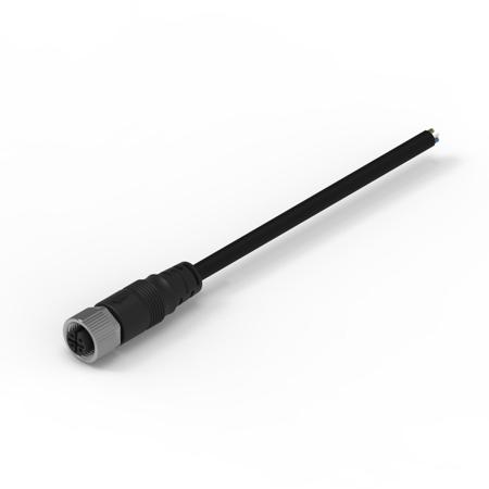 643622120304 Industrial Circular Connectors, 4 Contacts, Cable Mount, M12 Connector, Socket, Female, IP68, WR-CIRC Series