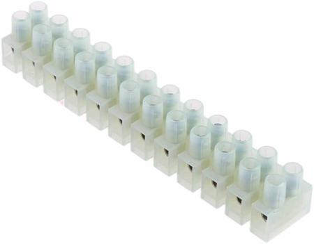 492-8687 RS Pro Non-Fused Terminal Block, 12 Way/Pole, Screw Down Terminals, 2.5 mm² Through Hole, Nylon, 380 V