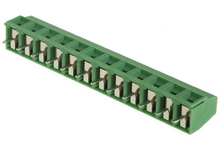 1729225 Phoenix Contact MKDSN 1.5/12-5.08 Series PCB Terminal Block, 12-Contact, 5.08mm Pitch, Through Hole Mount, 1-Row, Screw