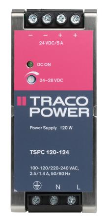 TSPC-120-124 TSPC Switch Mode DIN Rail Panel Mount Power Supply, 120W, 24V dc/ 5A