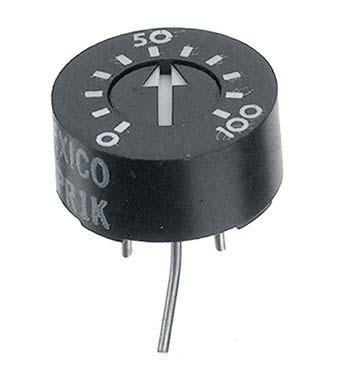 93PR100KLF 100kΩ, Through Hole Trimmer Potentiometer 1W Top Adjust TT ElectronicsBI, 93