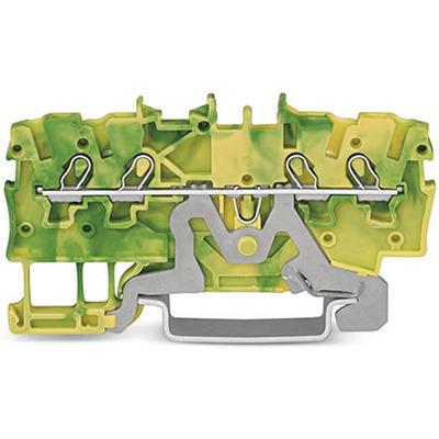 2000-1407 Wago Feed Through Terminal Block, 2000 Series , Clamp Termination, Green, Yellow