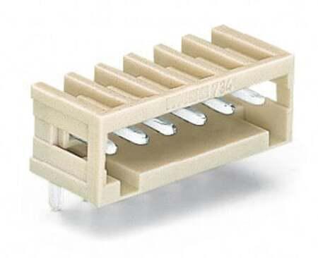734-166 WAGO 734 Series Straight Horizontal and Vertical Mount PCB Header, 6 Contact(s), 3.5 mm Pitch, 1 Row