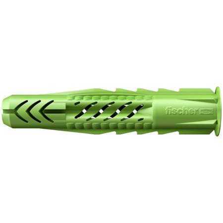518885 Fischer Fixings Green Nylon Wall Plug, 35mm Length, 6mm Fixing Hole Diameter