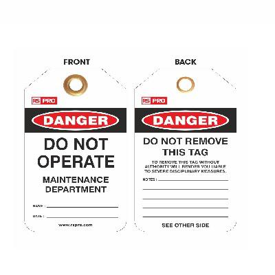 441-220 5Each x 'Do Not Operate' Lockout Tag
