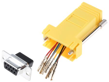 314-8234 RS PRO D Sub Adapter Female 9 Way D-Sub to Female RJ45