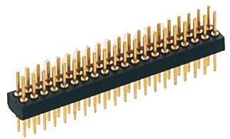 852-80-004-10-001101 Preci-Dip 852 Series Straight Through Hole Pin Header, 4 Contact(s), 1.27 mm Pitch, 2 Row, Unshrouded