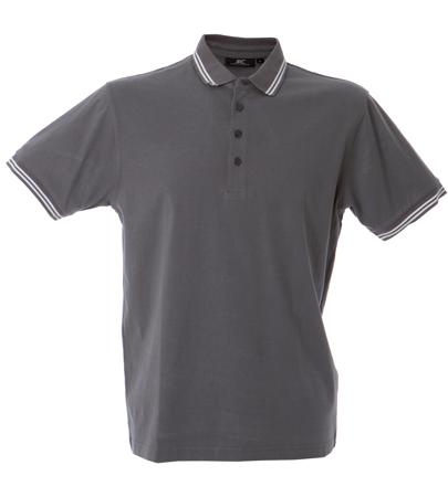 988969-L-DARK-GREY JRC 988969 Dark Grey 100% Cotton Polo Shirt, UK- L, EUR- L