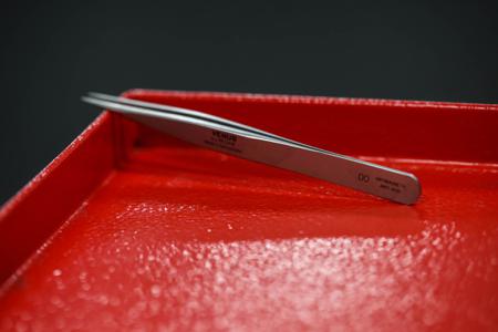 238-6249 RS Pro 120 mm, Anti-Magnetic Stainless Steel, Strong Thick, Anti-Acid Tweezers