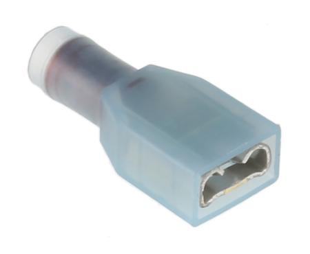 735160 TE Connectivity PIDG FASTON .250 Series Blue Insulated Crimp Receptacle, 6.35 x 0.81mm, 2.5mm² to 3mm², 13AWG to
