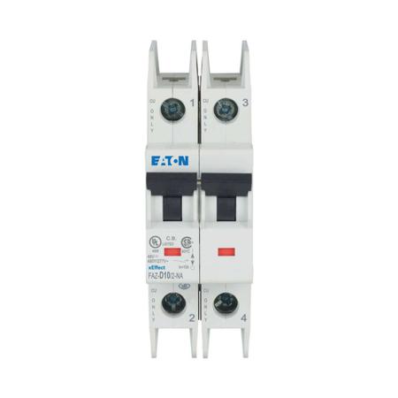 102187 FAZ-D10/2-NA Eaton xEffect MCB, 2P, 10A Curve D, 240 → 415V AC, 10 kA Breaking Capacity