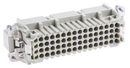 09210643001 Han D Series size 24 B Connector Insert, Male, 64 Way, 10A, 250 V