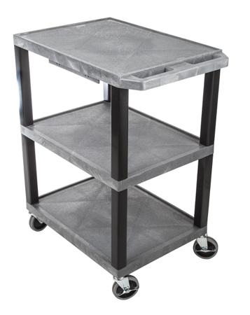 444-2391 RS PRO 3 Shelf PE Trolley, 610 x 460mm, 150kg Load