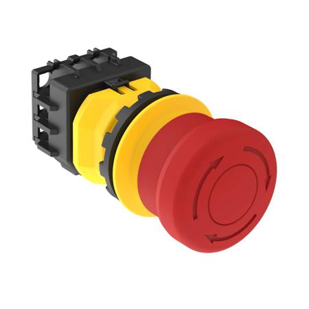 SSA-EB1PL2-12 Banner SSA-EB Series Pull/Twist to Release, Push to Shut Off Illuminated Emergency Stop Push Button, Panel Mount, 30mm