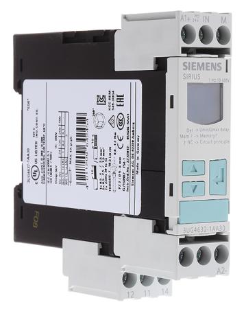 3UG4632-1AA30 Siemens Voltage Monitoring Relay, 1 Phase, SPDT, 10 → 600V ac/dc, DIN Rail