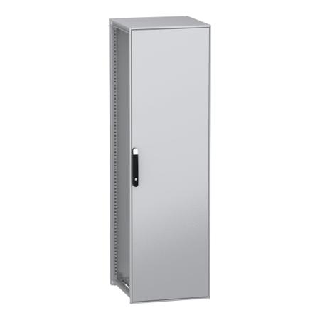 NSYSFN20660 Schneider Electric PanelSeT SFN Series Galvanised Steel Single-Door-Door Floor Standing Enclosure, Plain Door Door,