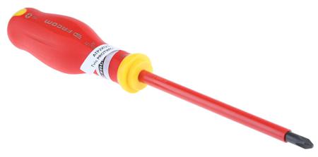 ATP2X125VE Facom Phillips Insulated Screwdriver, PH2 Tip, 125 mm Blade, VDE/1000V, 245 mm Overall