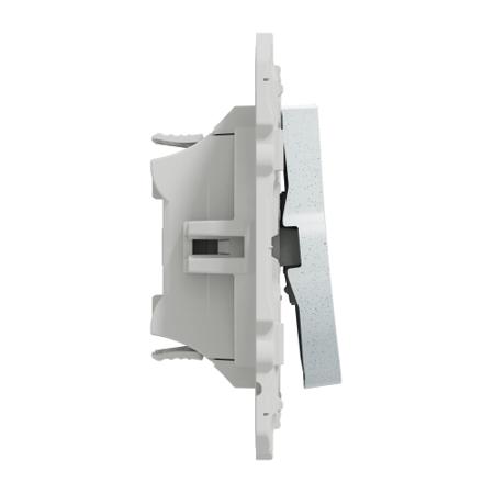 S510214 Schneider Electric White Rocker Switch, 2 Way, 2 Gang, Odace