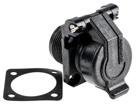 USBAPSCC21 Amphenol Socapex Straight, Panel Mount, Socket- Single Port Type A 2.0 IP54 USB Connector