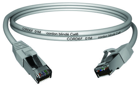 CORD6F10M CAE, 10m Cat6, Grey RJ45 to RJ45, F/UTP, Terminated