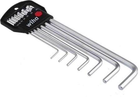 01416 Wiha Tools 7 piece L Shape Metric Hex Key Set, 1.5 → 6mm